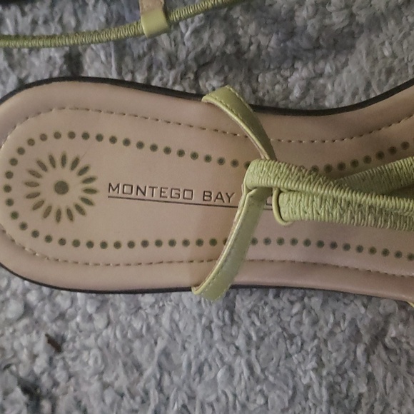 Lime Green Sandals by Montego Bay - Picture 3 of 5